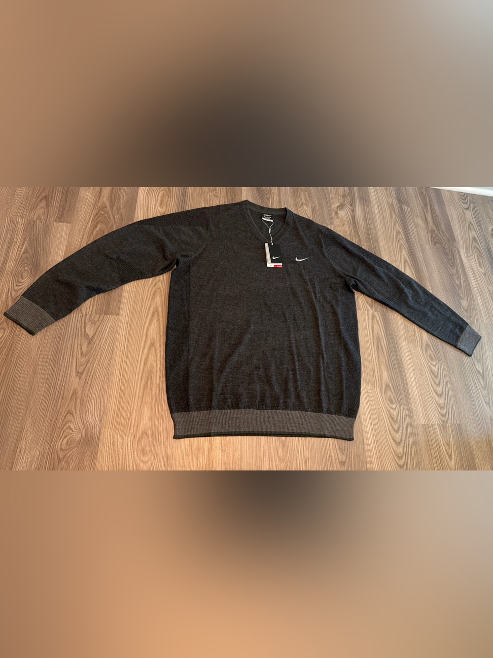 Nike Golf Tour Performance Merino Wool Blend Gray Sweater Mens XL NWT